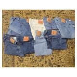 Lot of 9 Levi Strauss and co 32-30 / 34-30 jeans