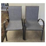 Pair of aluminum outdoor chairs