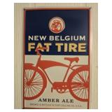 New Belgium fat tire metal sign