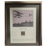 Framed original fabric from Wright EX Vin Fiz