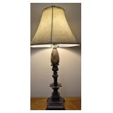 Lamp with marble base