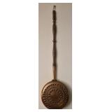 Antique bed warmer copper