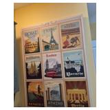 Vtg style wall art is the World Travel Multi Image