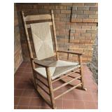 Wooden Wicker Rocking Chair