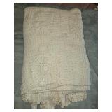 Vintage Large Crocheted Lace Blanket
