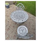 Outdoor metal patio set