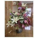 Ceramic vase with faux flowers
