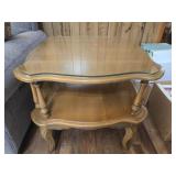 Glass top French provisional side table