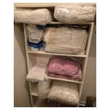 Estate lot of linens pillows & more