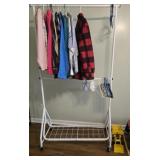 Clothes rack and contents