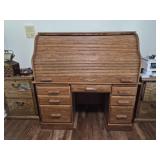 Vintage Winners Only Inc solid oak roll top desk