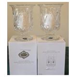 Pair of Shannon Crystal Diane Hurricane Lamps