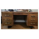 6 drawer wood desk
