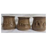 3 studio pottery bud vase