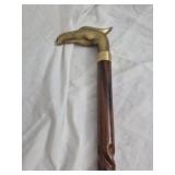 Walking stick a brass eagle head