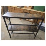 Lot of 2 faux wood benches