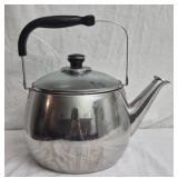 Vintage stainless steel tea kettle