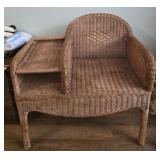 Wicker gossip bench