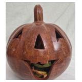 Glazed terracotta jack o' lantern