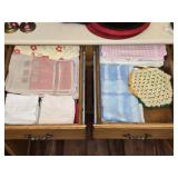 2 Drawers of Misc Hand Towels Rags Etc