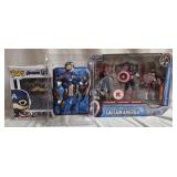 Captain America lot of 3 figurines & more