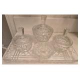 Beautiful crystal dish set