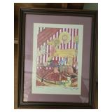 Framed signed Penny Cox print