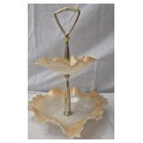 Mikasa style 2 tier tidbit tray