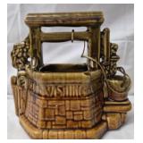 Vintage McCoy pottery wishing well planter