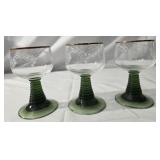 Vintage German Roemer wine glasses set of 3