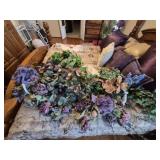 Huge Estate lot of faux flower arrangements