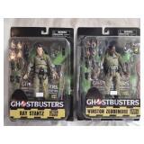 2 collectible Ghostbusters figurines