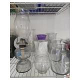 Oil lamp and vases