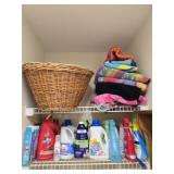 Estate Lot of Misc Cleaners Towels Basket & More