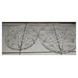 Lot of 2 crystal platters
