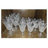 Estate lot of crystal clear glasses