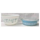 Lot of Turquoise & White Amish Butterprint Pyrex