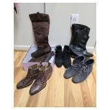 Lot of 5 Ladies Boots Booties Shoes Size 8