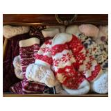 Estate lot of socks - vtg nightgown & more