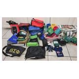Large Lot of Coozies Lunch Boxes Etc