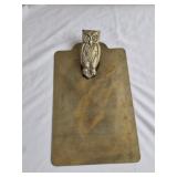 Vintage brass paper bill clip