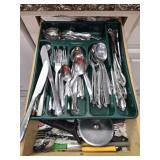 Drawer FULL of Silverplated Flatware Utensils