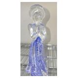 Clear and blue angel decor