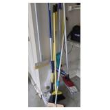 Lot of brooms & mops