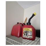 Lot of 2 plastic gas jugs