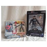 Collectible Captain American figurines in boxes