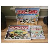 Lot of 3 monopoly games see description