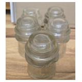 Lot of 5 vintage clear insulators