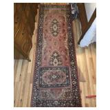 Red runner rug with doormat