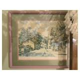 Framed watercolor print